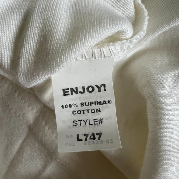 Michael Stars Original Tee Tank Camisole With Lace Trim White NEW - Picture 4 of 4